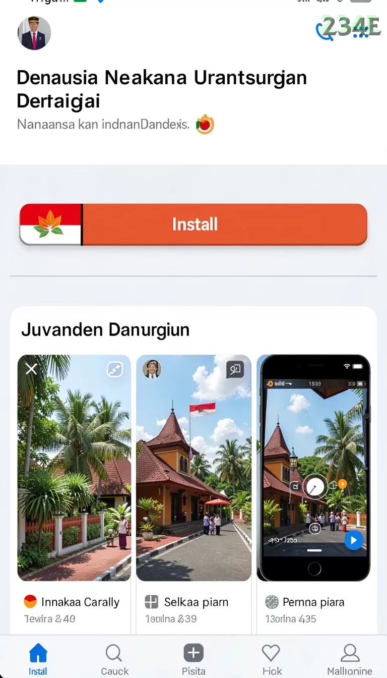 Cuplikan layar PGSPLAY — halaman utama